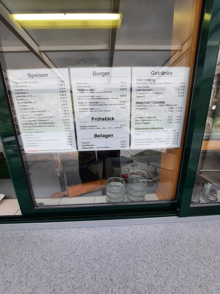 Speisekarte, Imbiss-Stube "An der Pechhütte"