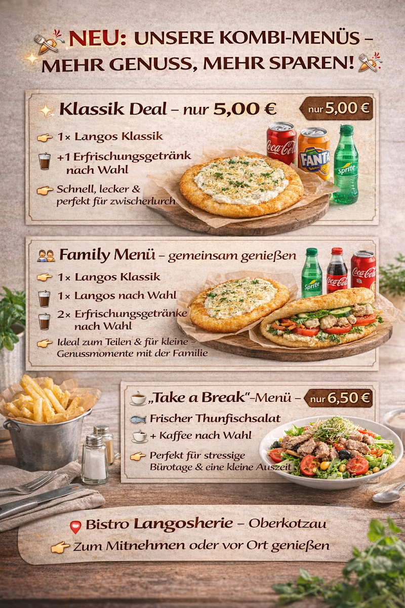 Speisekarte, Bistro Langosherie