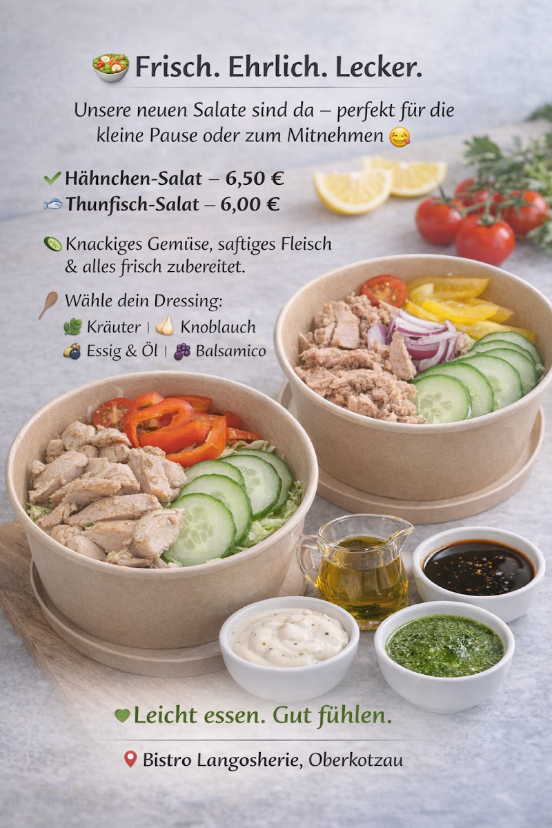 Speisekarte, Bistro Langosherie
