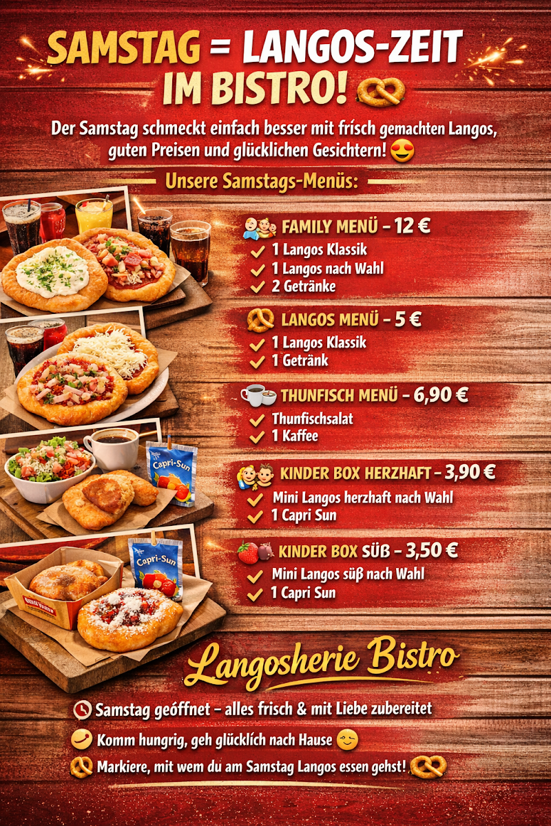 Speisekarte, Bistro Langosherie