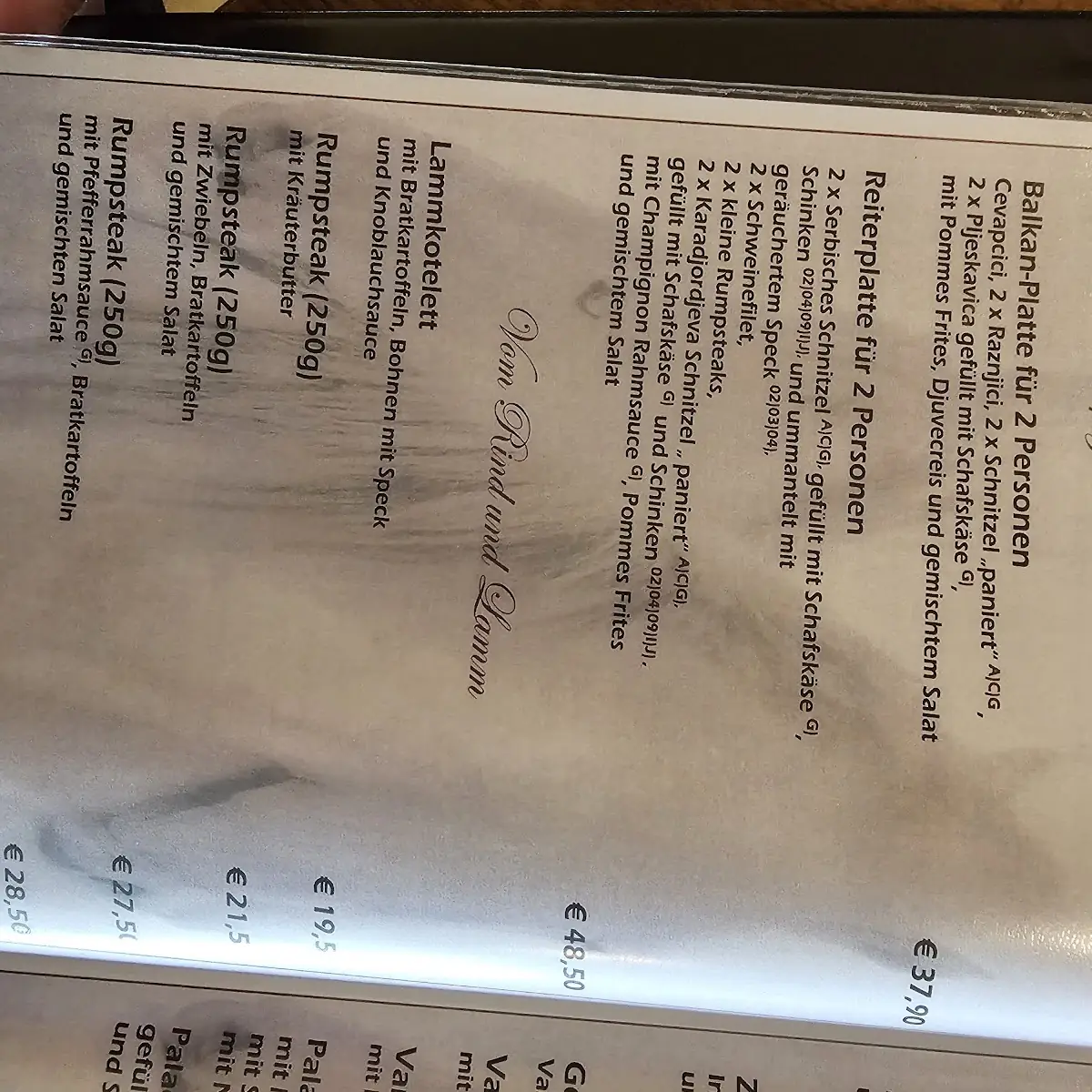 Speisekarte photo 2