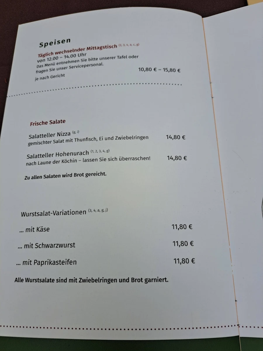 Speisekarte photo 2