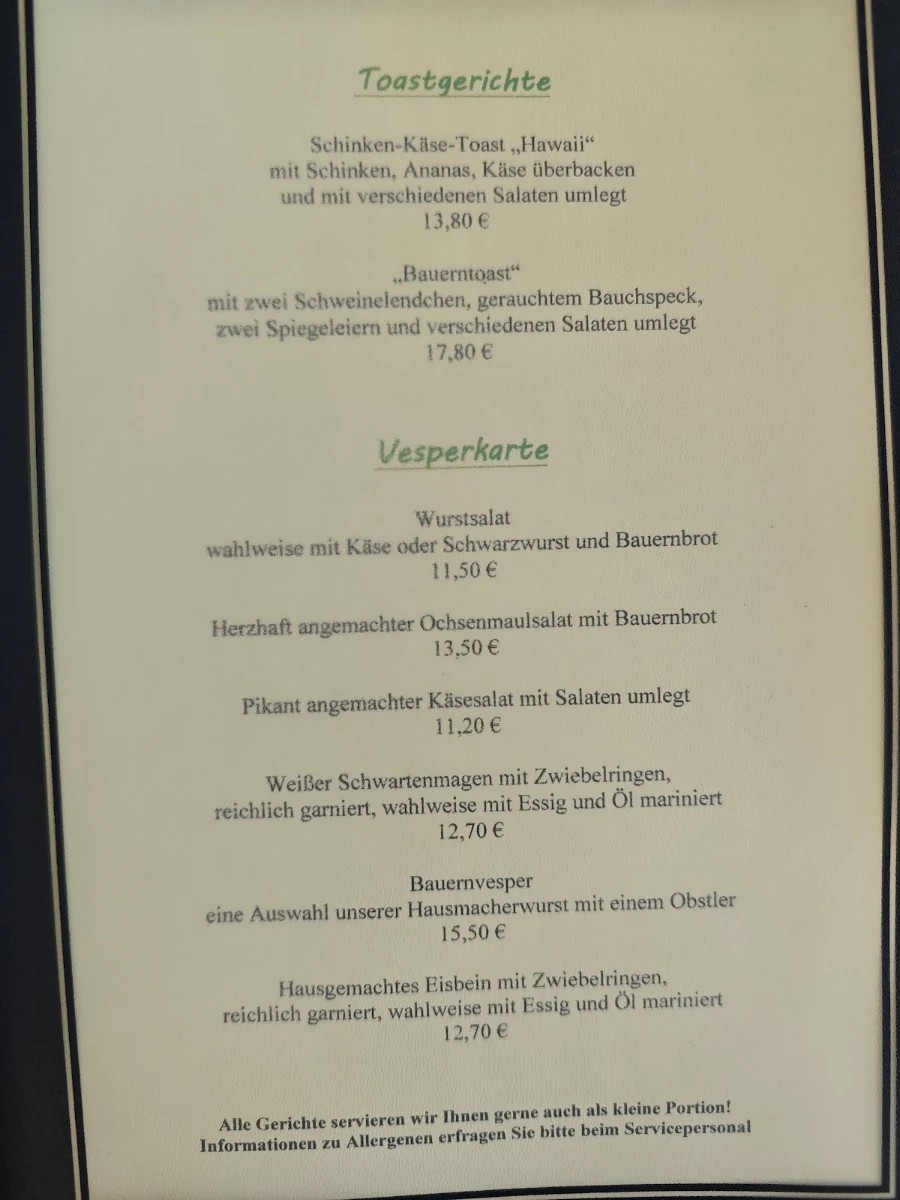 Speisekarte photo 3
