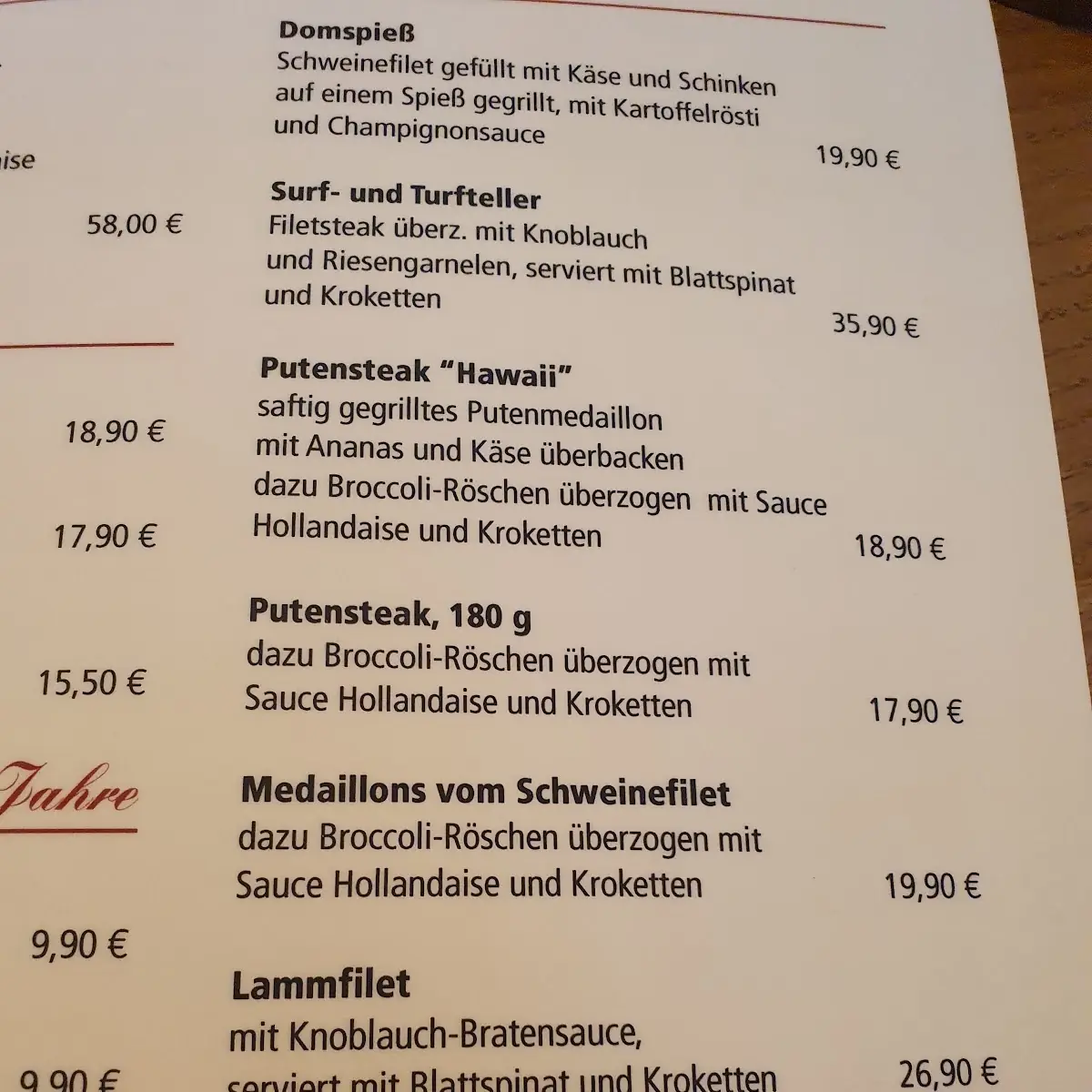 Speisekarte photo 3