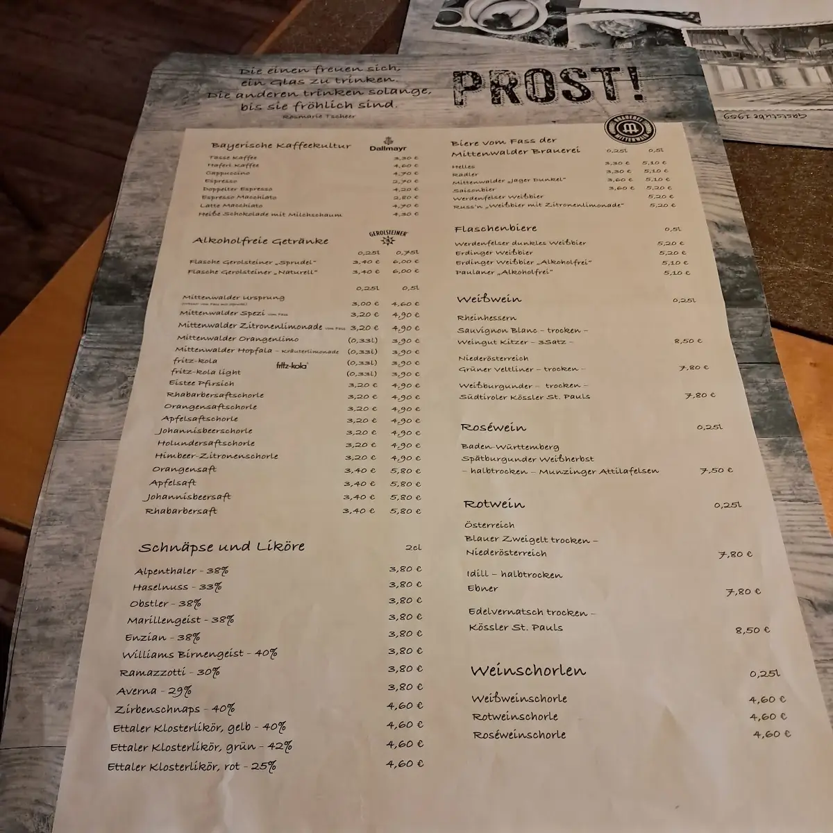 Speisekarte photo 1
