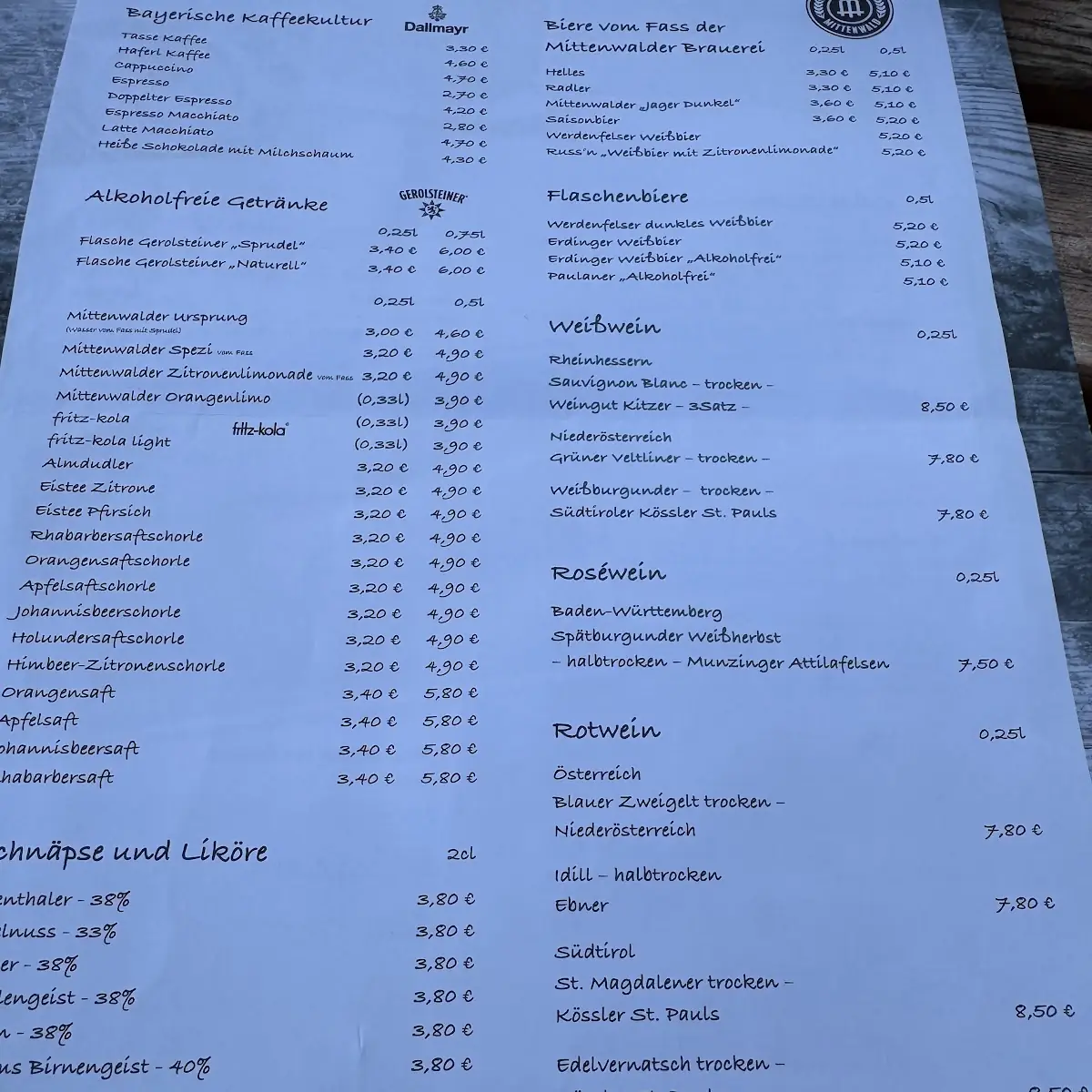 Speisekarte photo 2