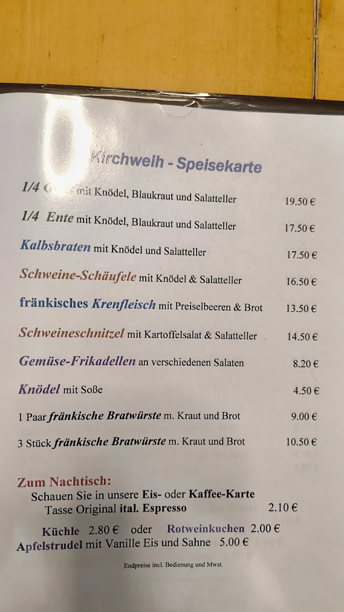 Speisekarte photo 1