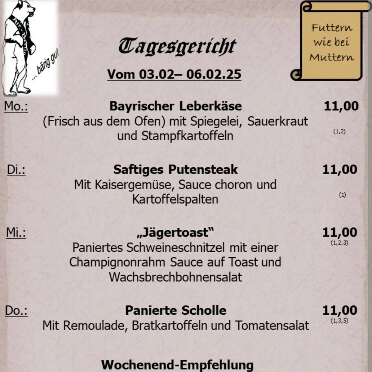 Speisekarte photo 2