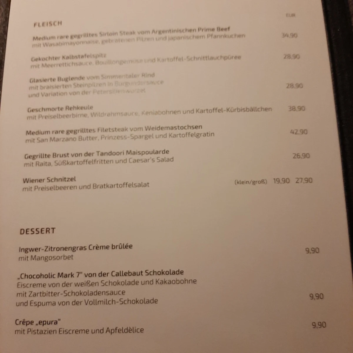 Speisekarte photo 5