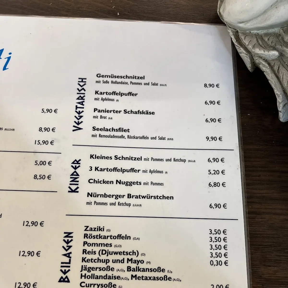Speisekarte photo 1