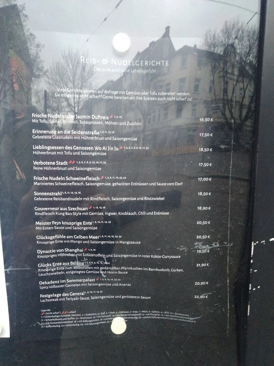 Speisekarte, Böser Chinese - Restaurant Flingern