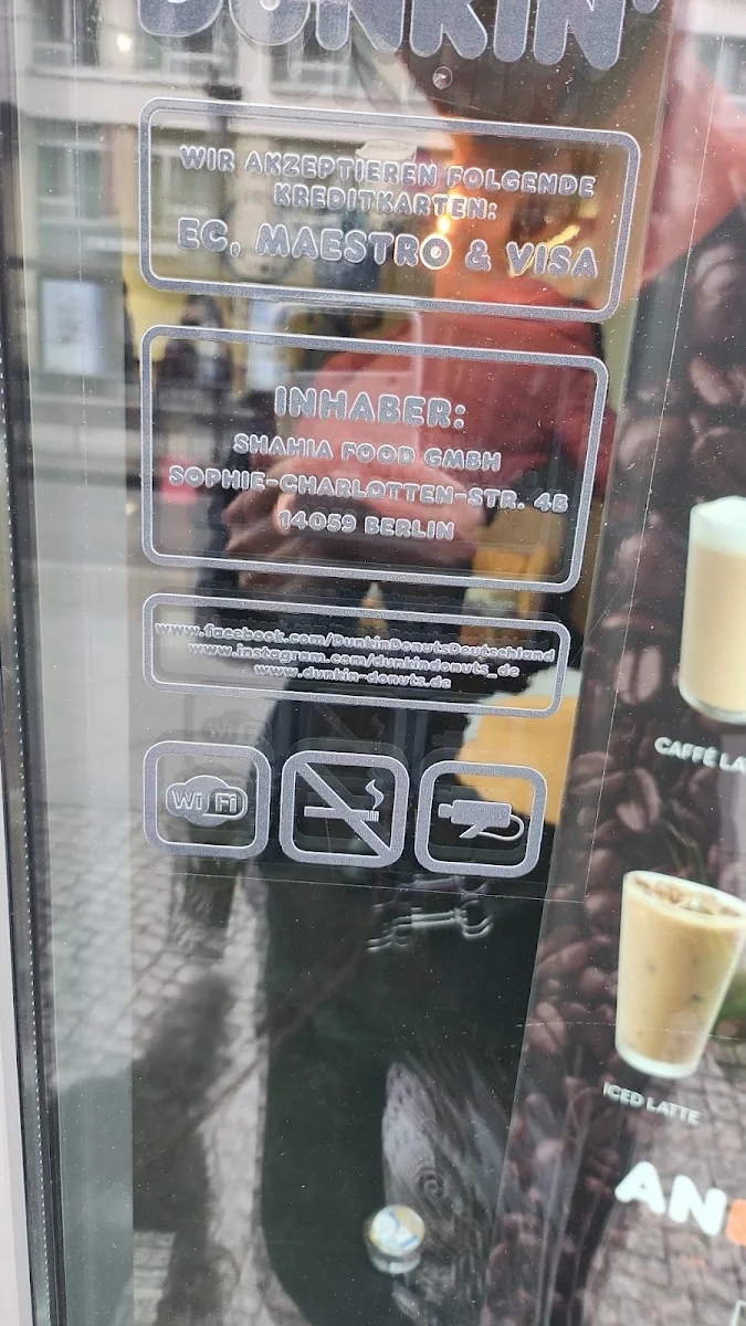 Speisekarte, Dunkin' Donuts