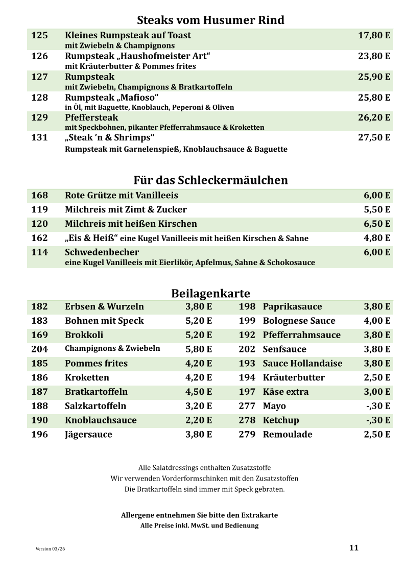 Speisekarte photo 1