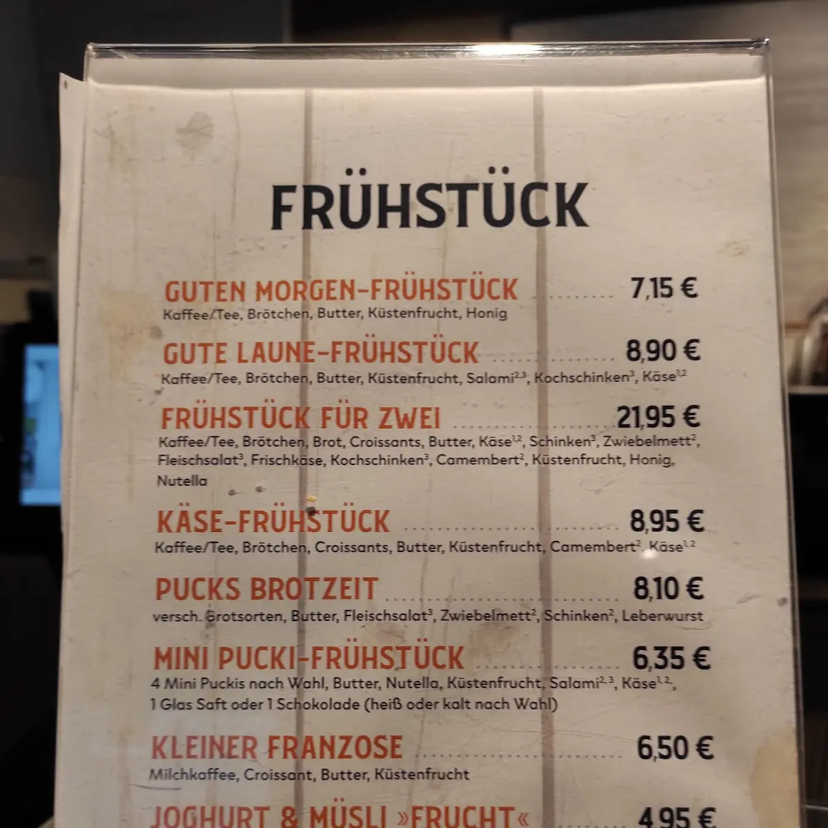 Speisekarte photo 2