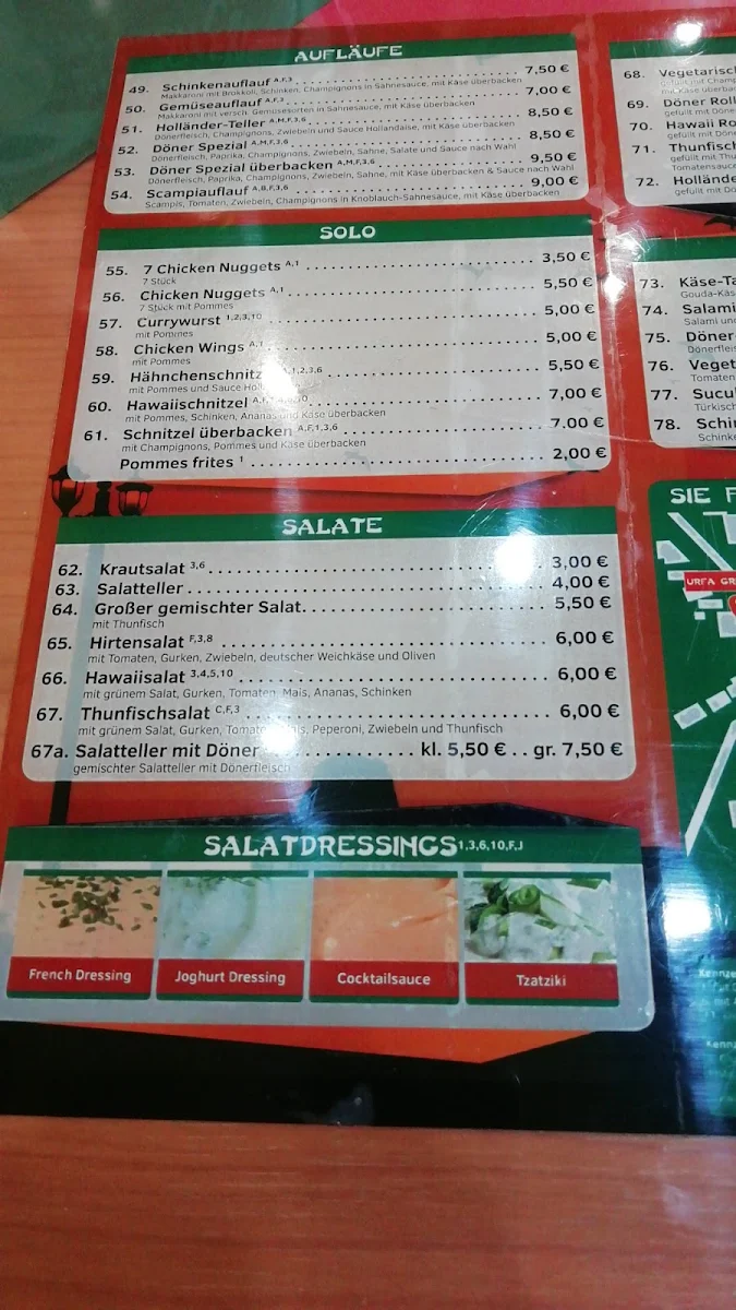 Speisekarte, Berlin Kebabhaus Bremerhaven