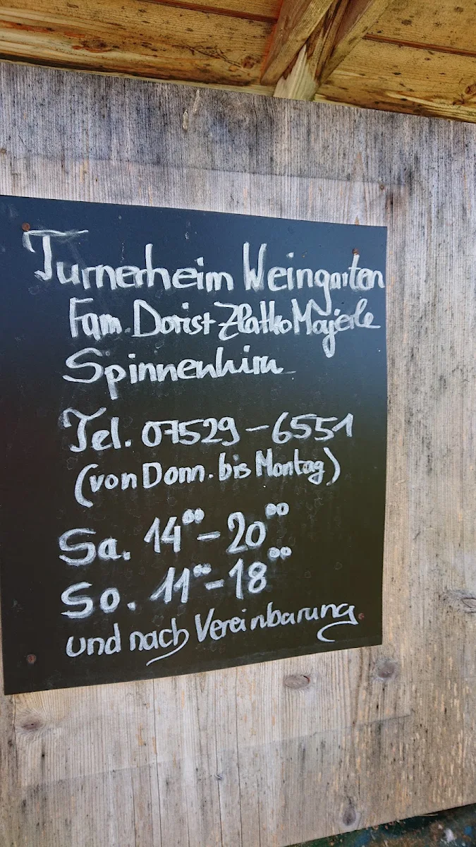 Speisekarte, Turnerheim Spinnenhirn