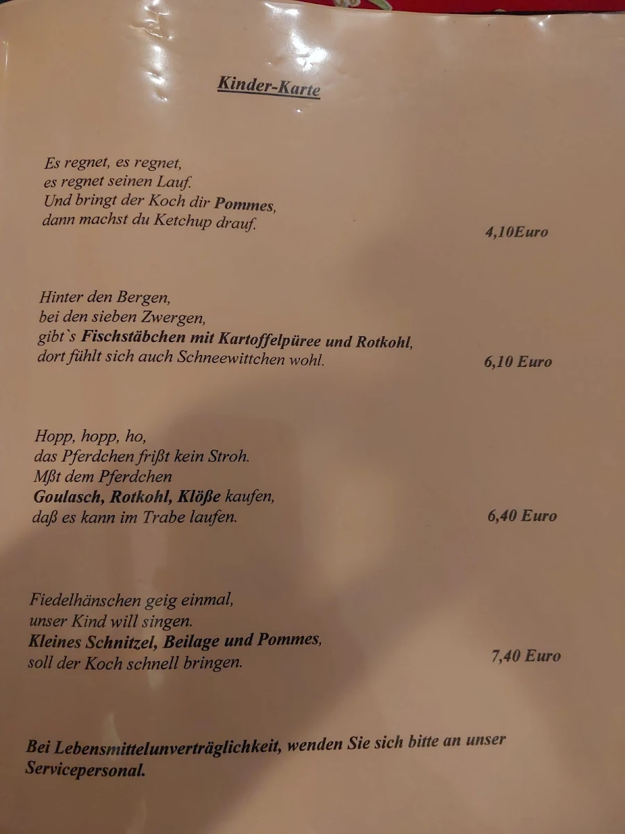 Speisekarte photo 1