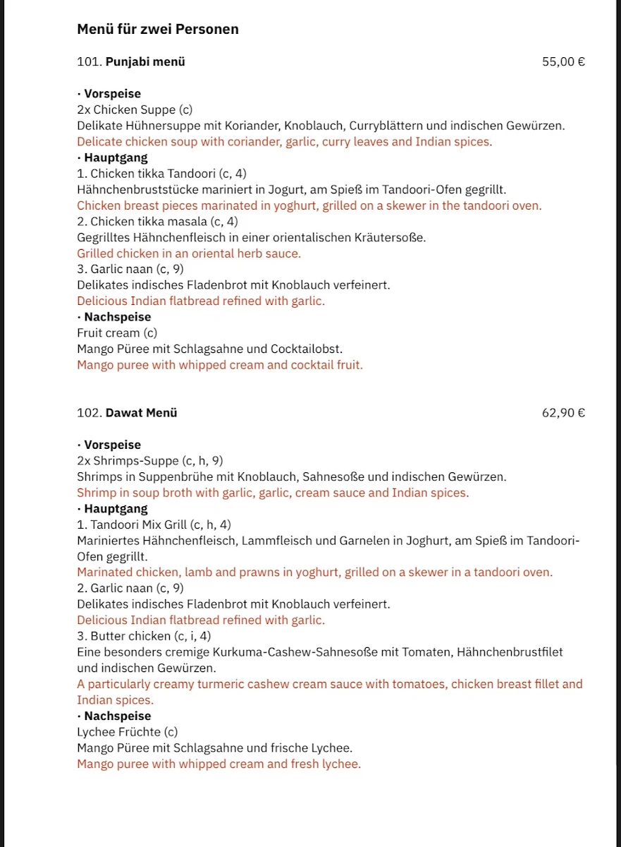 Speisekarte photo 4