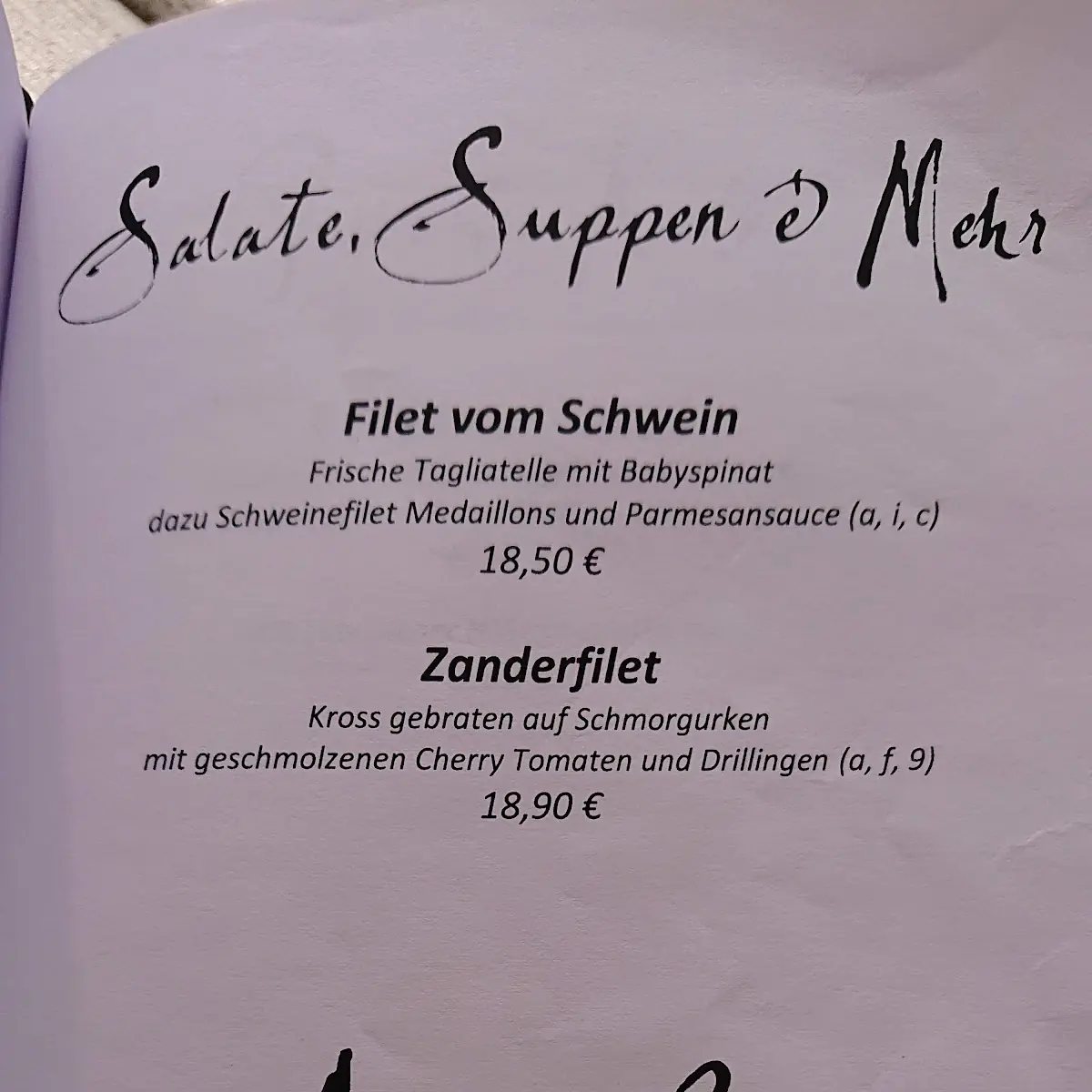 Speisekarte photo 2