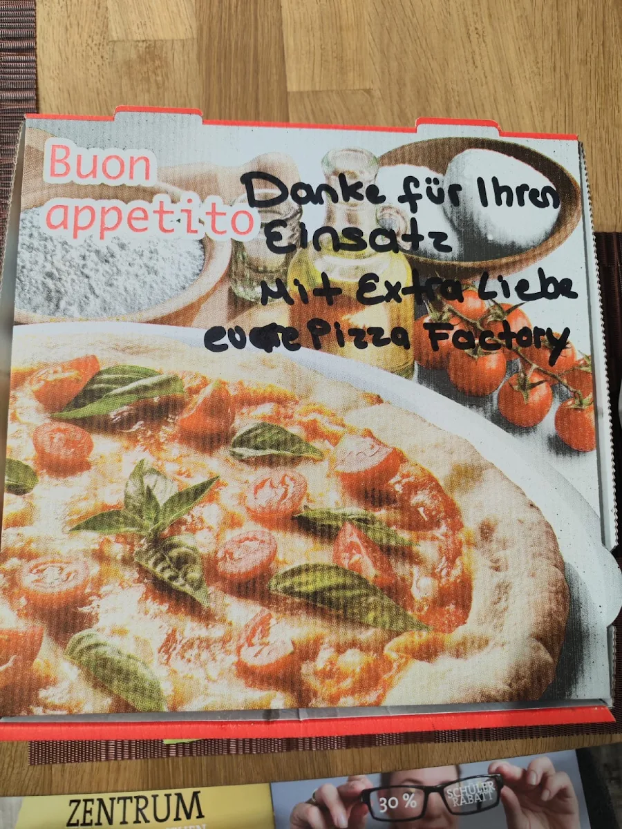 Speisekarte, Pizza Factory Peine