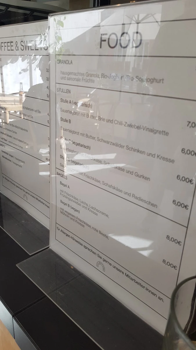 Speisekarte, Halbstark Café & Rösterei