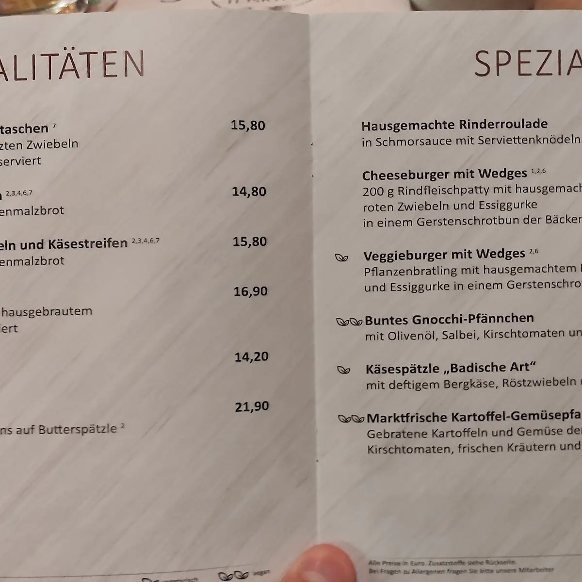 Speisekarte photo 3