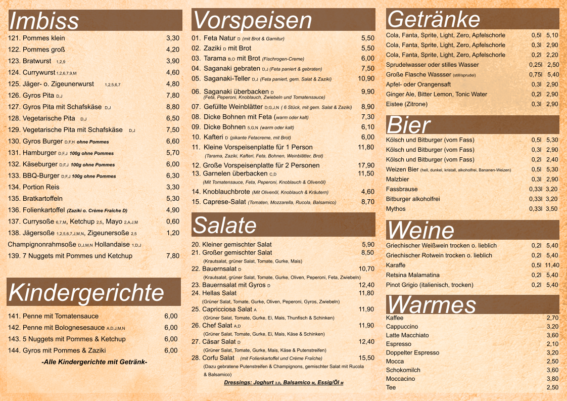 Speisekarte photo 1