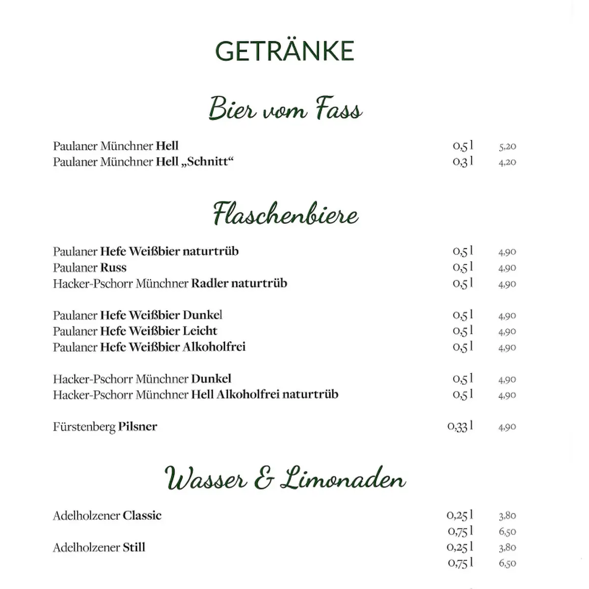 Speisekarte photo 8