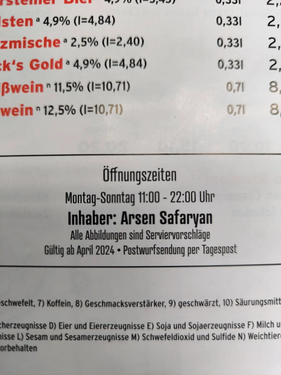 Speisekarte photo 2