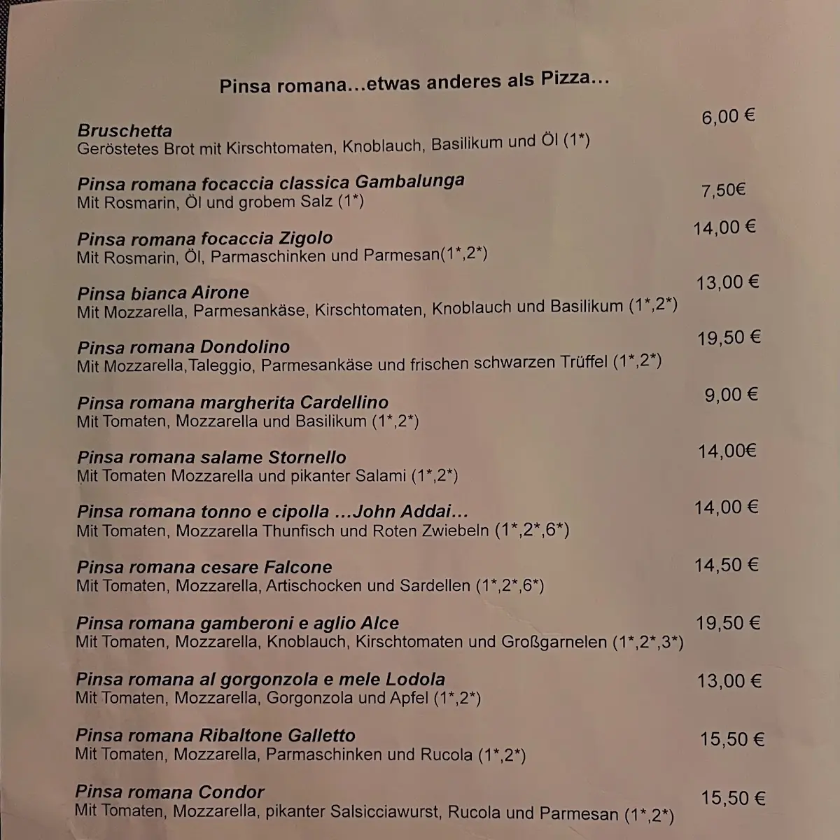 Speisekarte photo 1