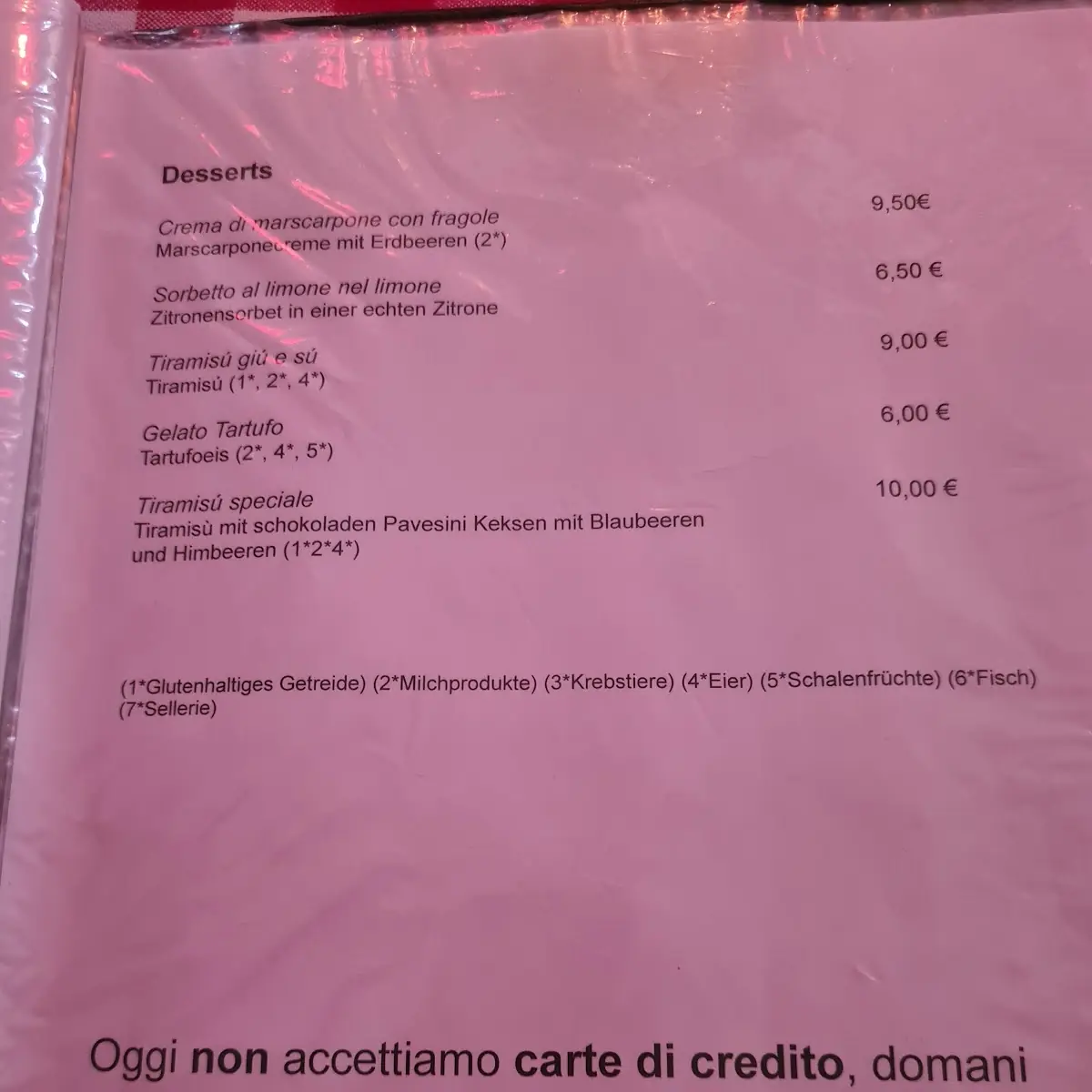 Speisekarte photo 4