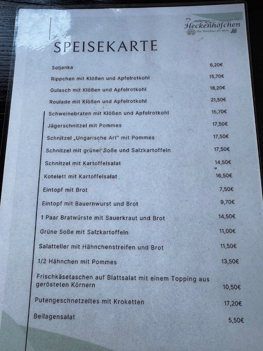Speisekarte photo 1
