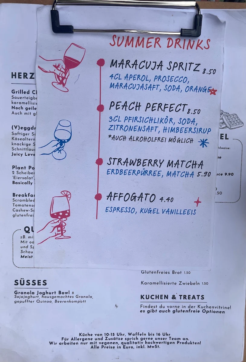Speisekarte, VeganBackyard