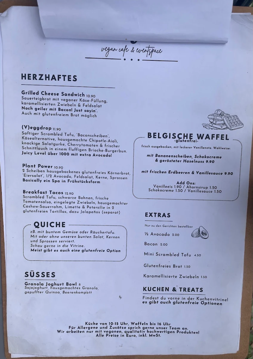 Speisekarte, VeganBackyard