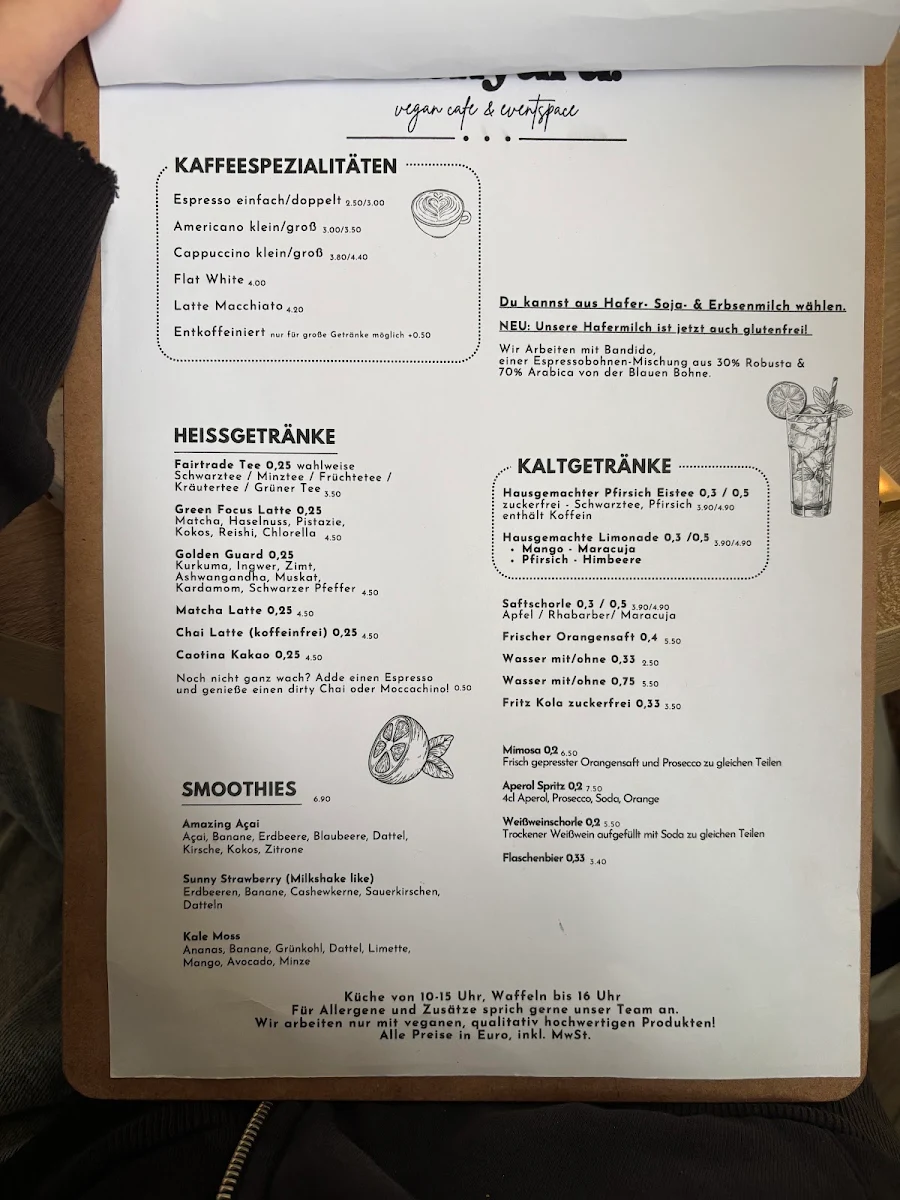 Speisekarte, VeganBackyard