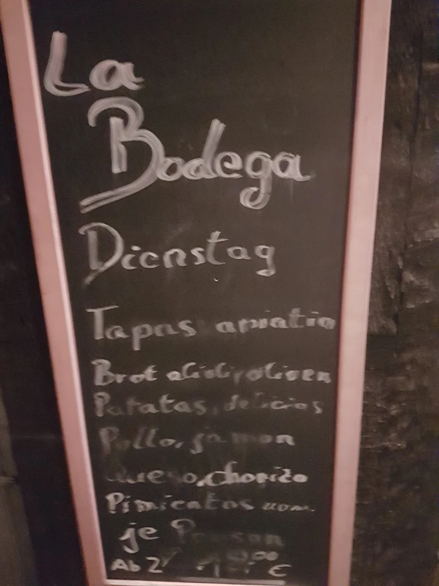 Speisekarte, La Bodega