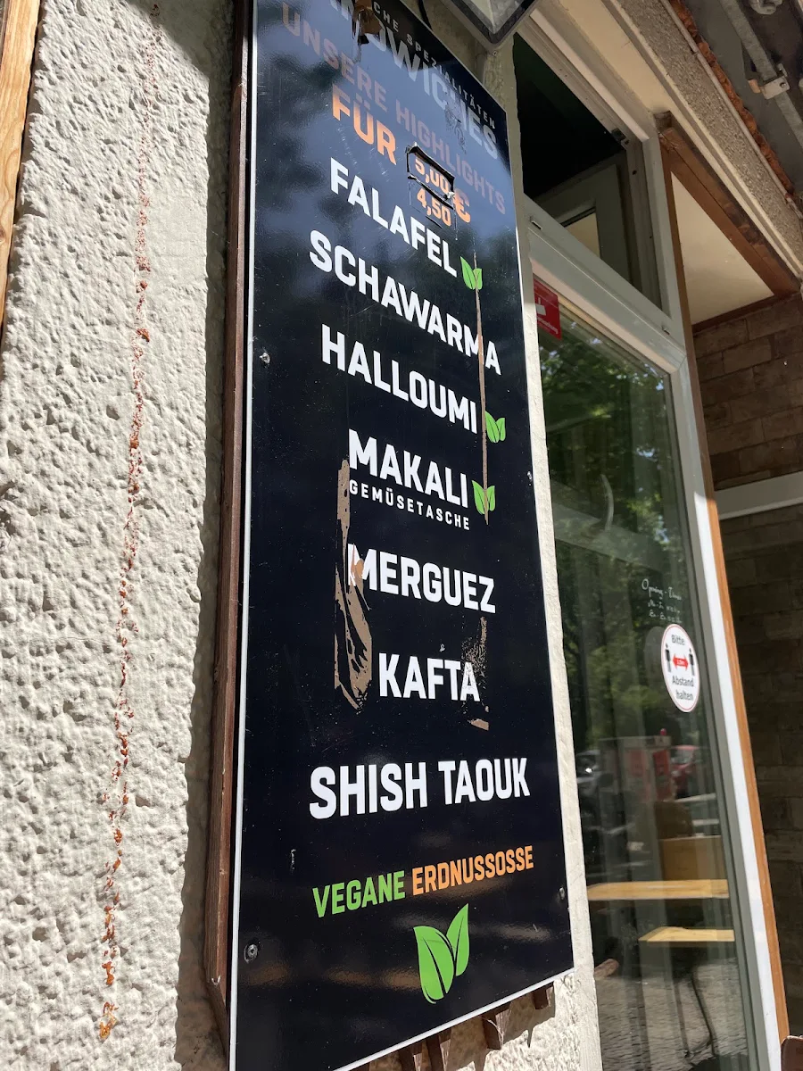 Speisekarte, Humus & Baba Ghanoush