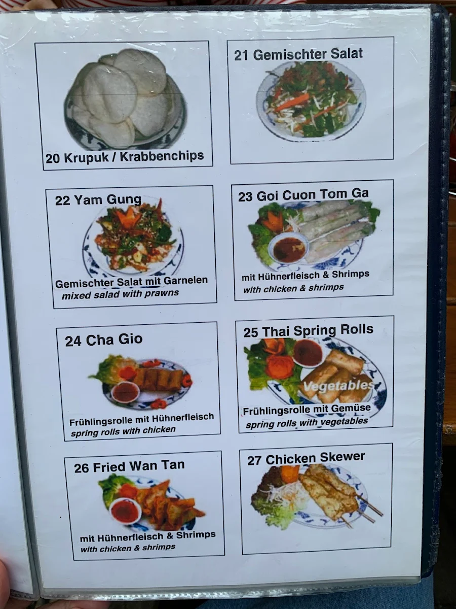 Speisekarte, Asia Restaurant Schillerstraße