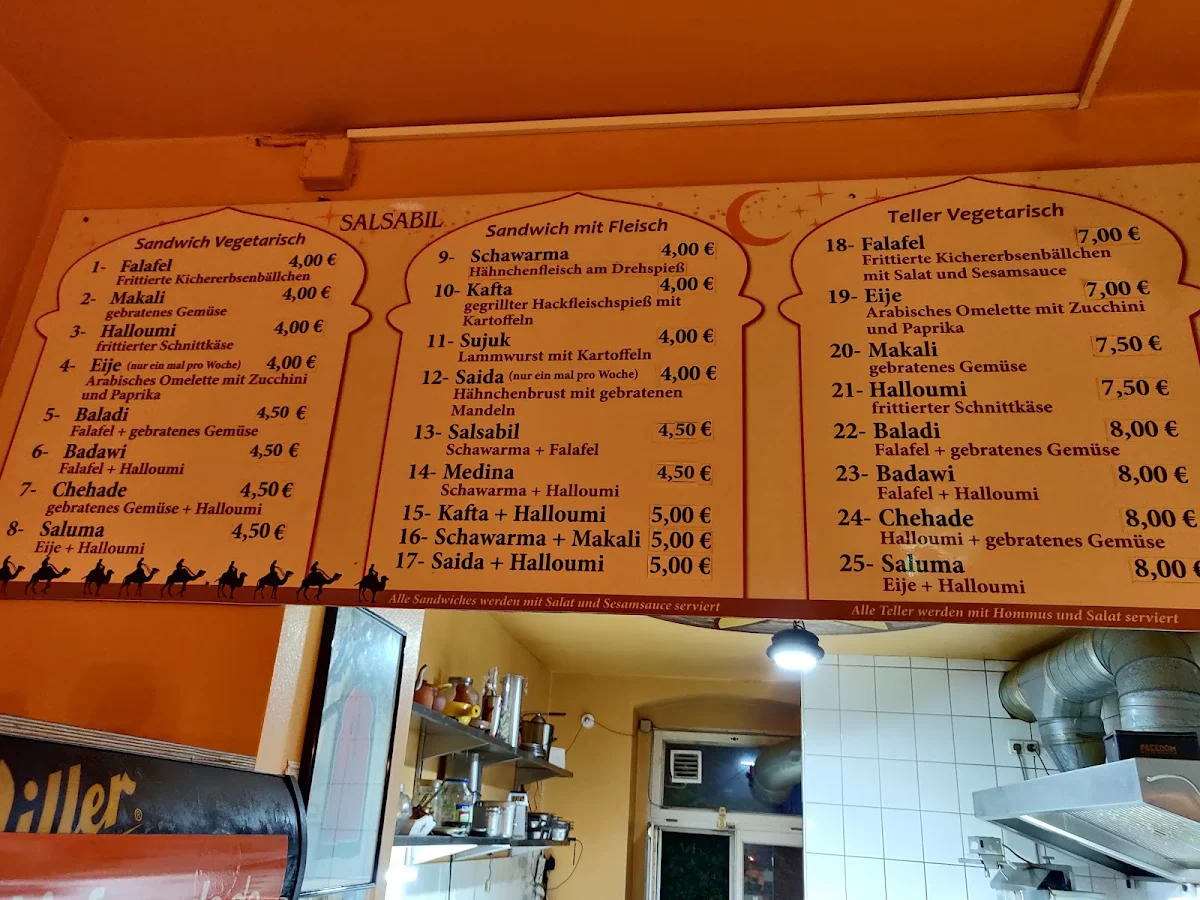 Speisekarte, Salsabil 2.