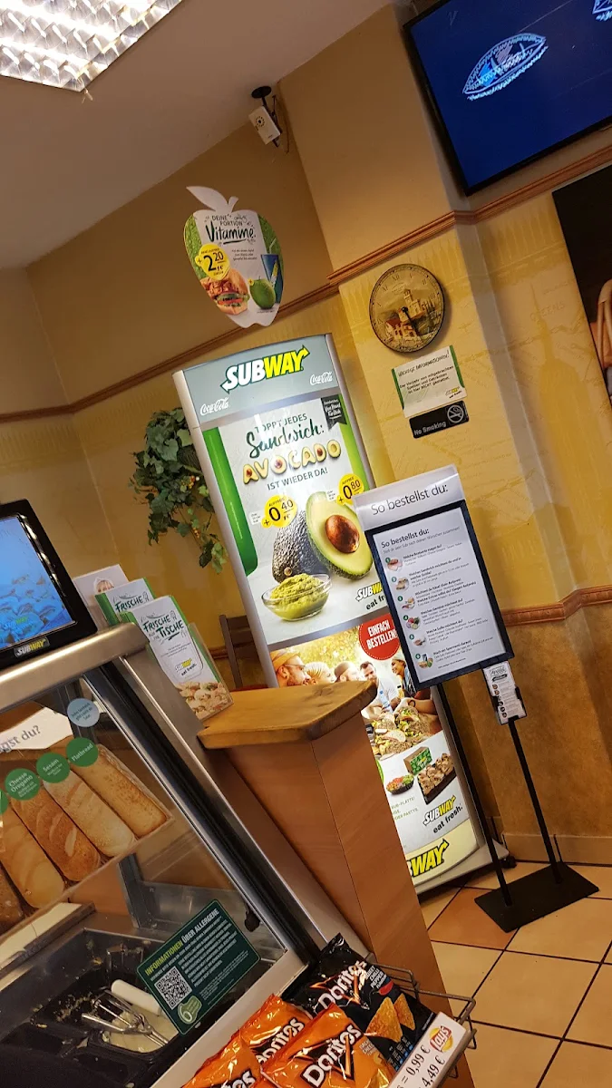Speisekarte, Subway