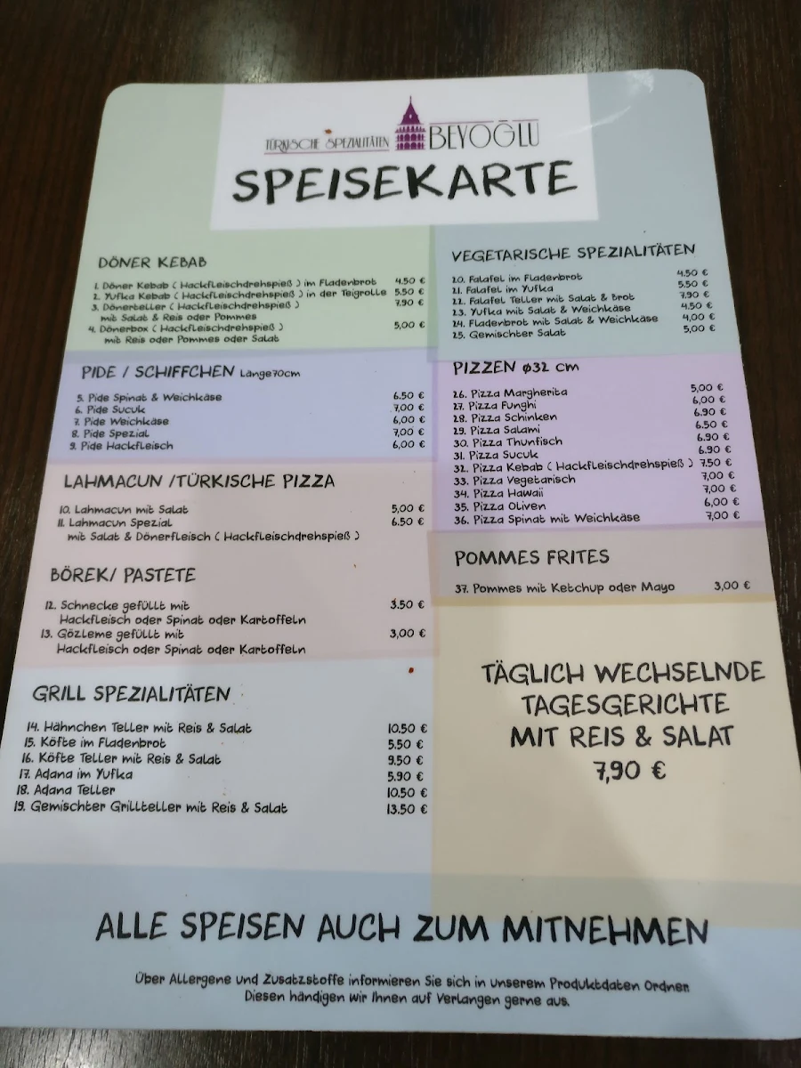 Speisekarte photo 4