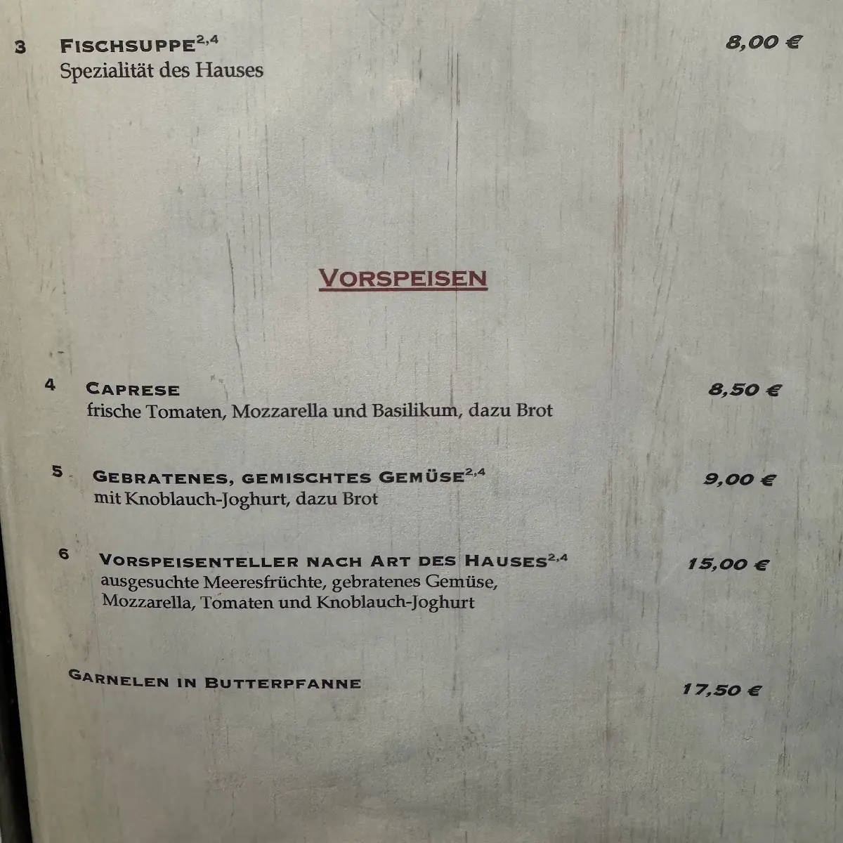 Speisekarte photo 2