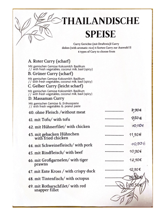Speisekarte photo 3