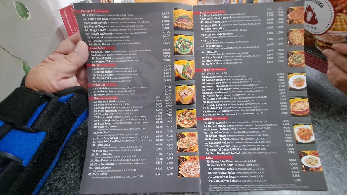 Speisekarte, Kebab Lommatzsch