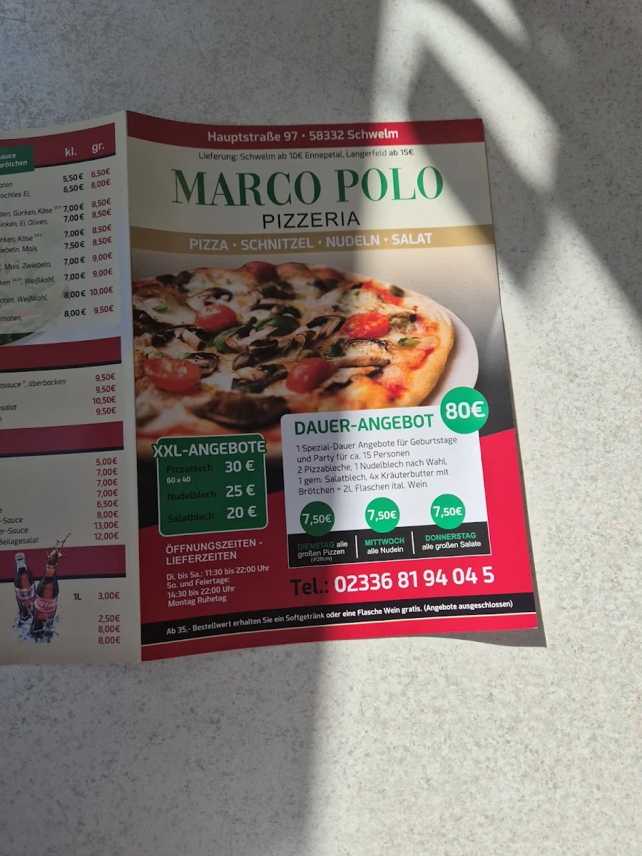 Speisekarte, Marco Polo Schwelm 58332