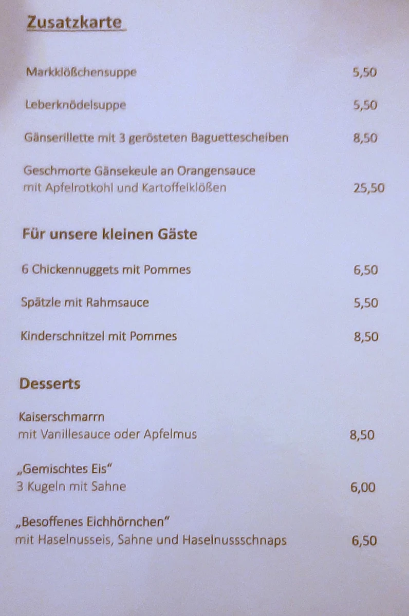 Speisekarte photo 1