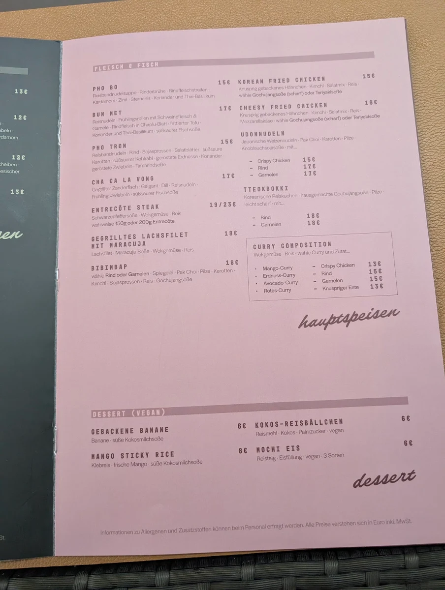 Speisekarte photo 2