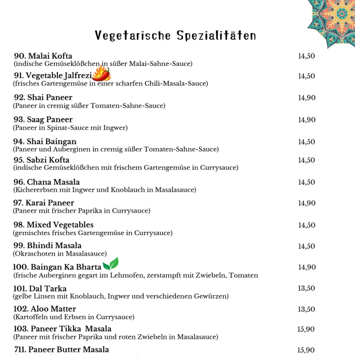 Speisekarte photo 3