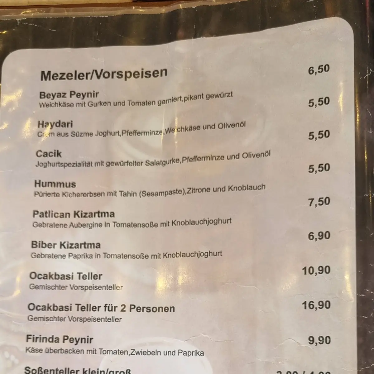 Speisekarte photo 2