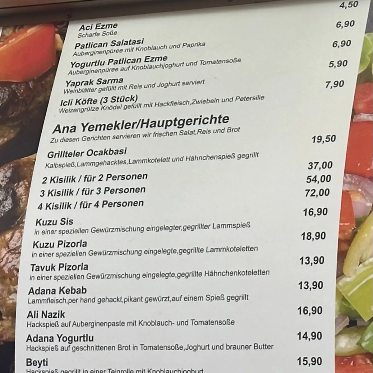 Speisekarte photo 5